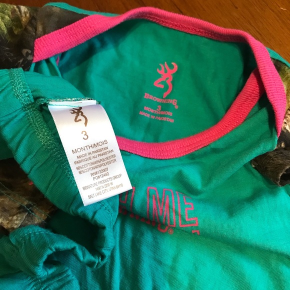 Catch Me If You Can Browning Camo Baby One Piece with Shorts Set, Size 3 Months - Picture 8 of 8